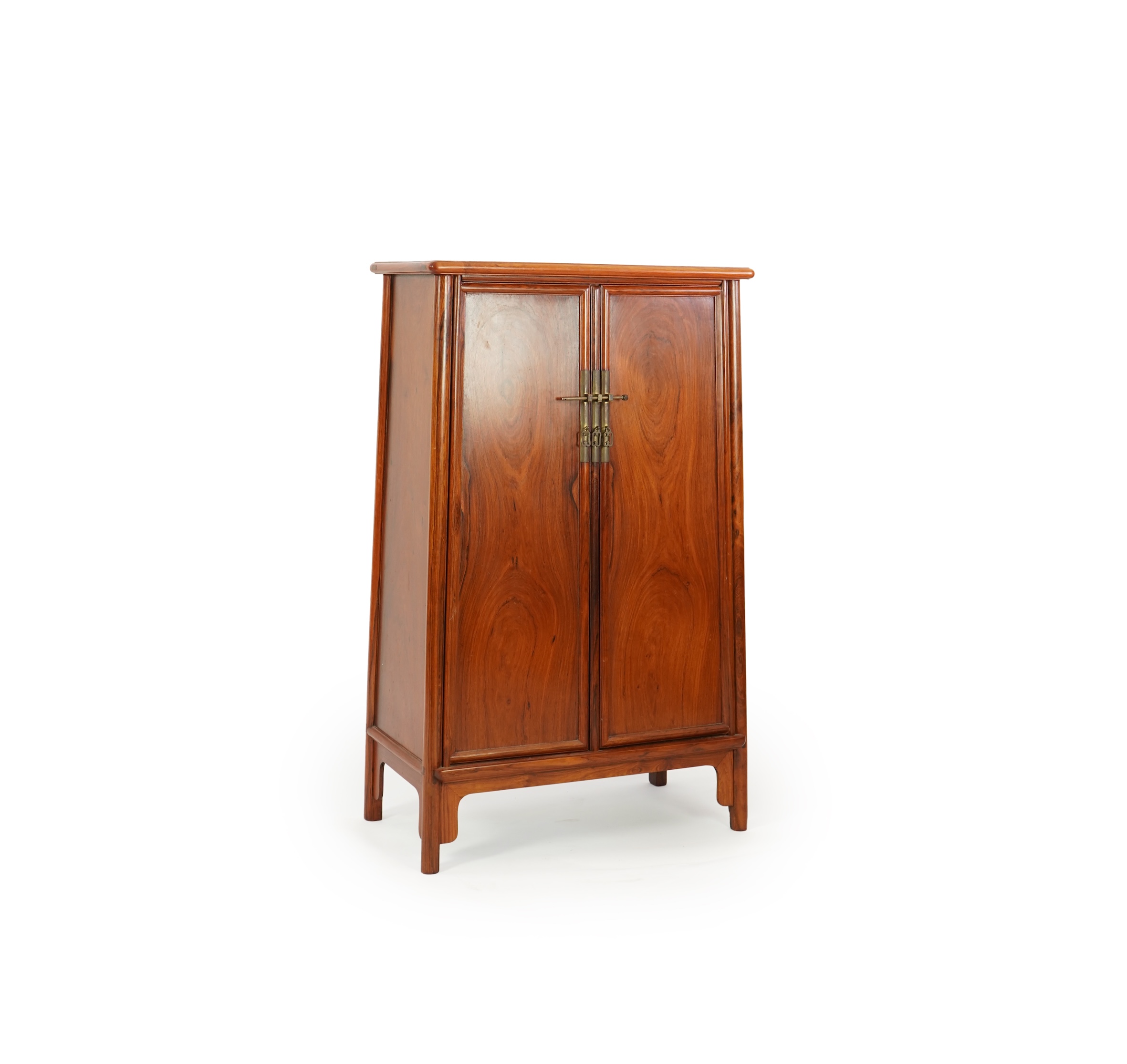 A Chinese huanghuali round-corner cabinet, yuanjiaogui, 19th/20th century
